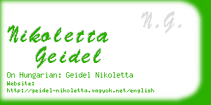 nikoletta geidel business card